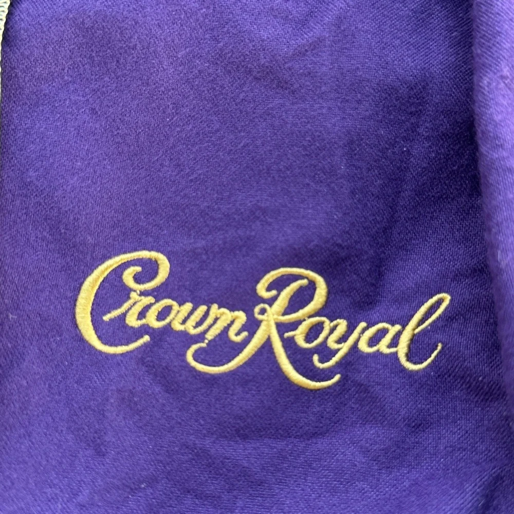 Lot of 6 Crown Royal 1.75L XL Extra Large Purple‎ & Gold Drawstring Bags 12 inch